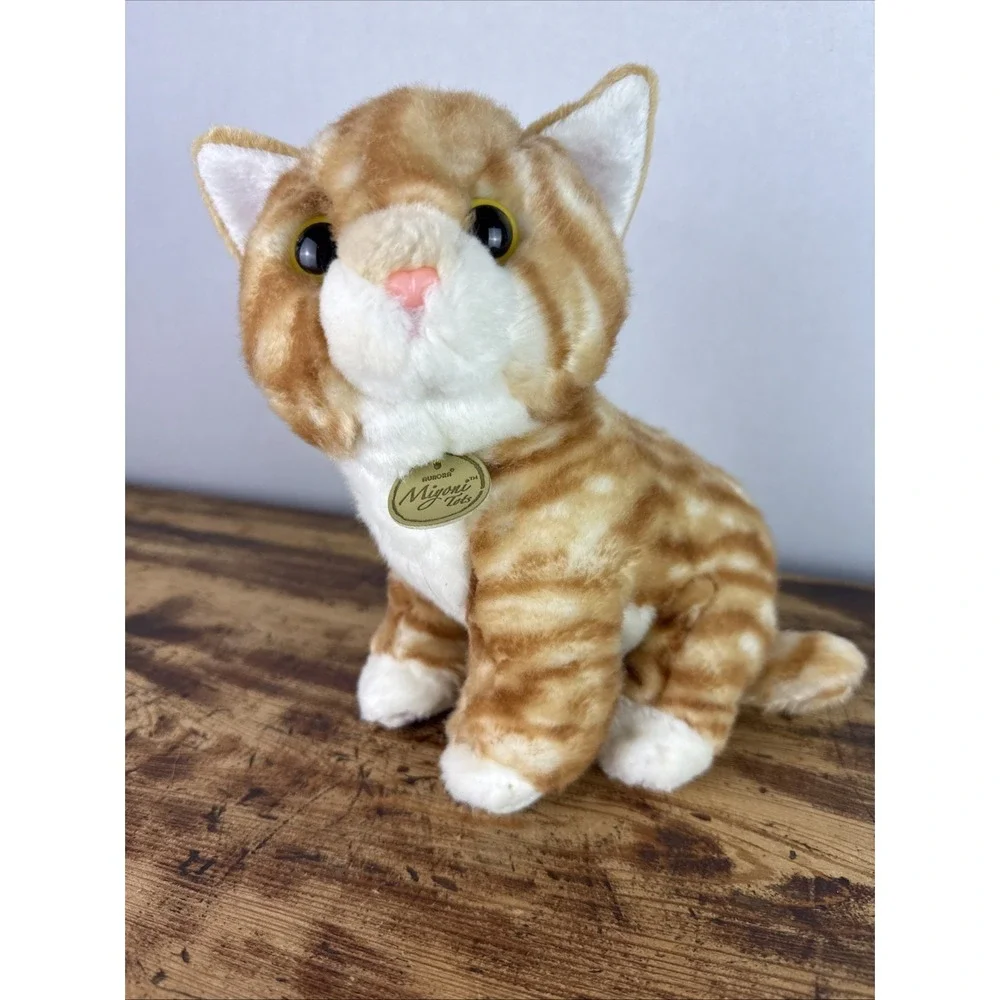 Aurora Miyoni Tots Tabby Cat Kitten Orange Stripe Plush 8